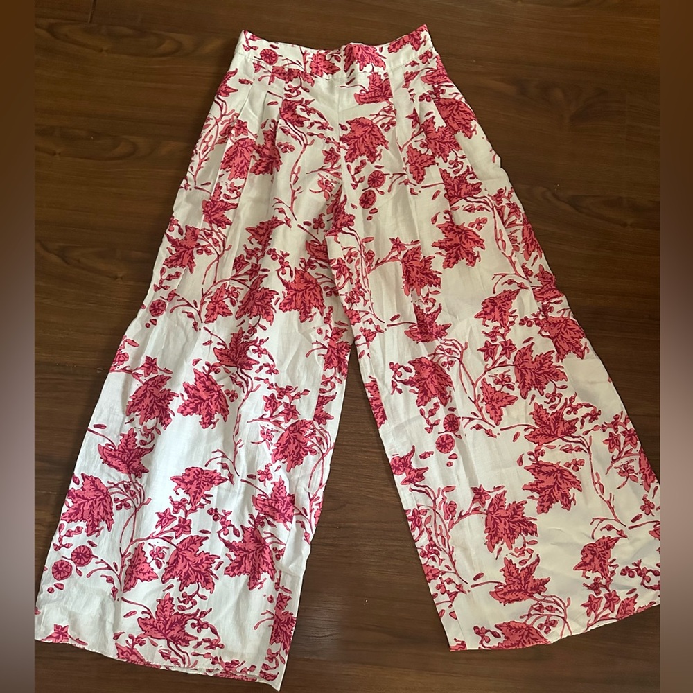 Club Monaco Print Wide Leg Pants Size 0